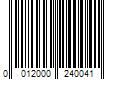 Barcode Image for UPC code 0012000240041