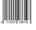 Barcode Image for UPC code 0012000286193