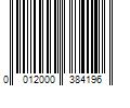 Barcode Image for UPC code 0012000384196