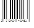 Barcode Image for UPC code 0012000400032