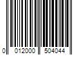 Barcode Image for UPC code 0012000504044