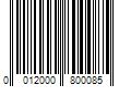 Barcode Image for UPC code 0012000800085