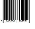 Barcode Image for UPC code 0012000802751