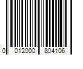 Barcode Image for UPC code 0012000804106