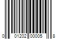 Barcode Image for UPC code 001202000058