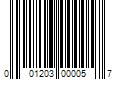 Barcode Image for UPC code 001203000057