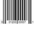 Barcode Image for UPC code 001203000071