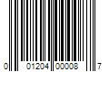 Barcode Image for UPC code 001204000087