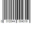 Barcode Image for UPC code 0012044004319