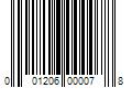 Barcode Image for UPC code 001206000078