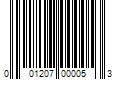 Barcode Image for UPC code 001207000053