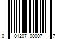 Barcode Image for UPC code 001207000077