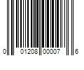 Barcode Image for UPC code 001208000076