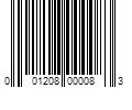 Barcode Image for UPC code 001208000083