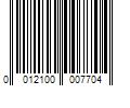 Barcode Image for UPC code 0012100007704