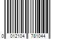 Barcode Image for UPC code 0012104781044