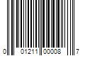 Barcode Image for UPC code 001211000087