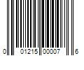 Barcode Image for UPC code 001215000076