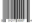 Barcode Image for UPC code 001217000074