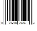 Barcode Image for UPC code 001218000073