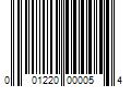 Barcode Image for UPC code 001220000054