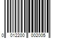 Barcode Image for UPC code 0012200002005