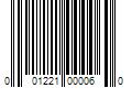 Barcode Image for UPC code 001221000060