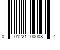 Barcode Image for UPC code 001221000084