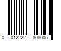 Barcode Image for UPC code 0012222808005