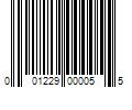 Barcode Image for UPC code 001229000055