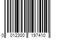 Barcode Image for UPC code 0012300197410