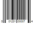 Barcode Image for UPC code 001231000074