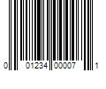 Barcode Image for UPC code 001234000071