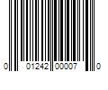 Barcode Image for UPC code 001242000070