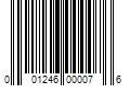 Barcode Image for UPC code 001246000076