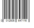 Barcode Image for UPC code 0012505647116