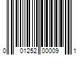 Barcode Image for UPC code 001252000091