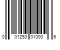 Barcode Image for UPC code 001253010006