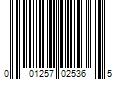 Barcode Image for UPC code 001257025365