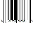 Barcode Image for UPC code 001258000033