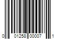 Barcode Image for UPC code 001258000071