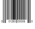 Barcode Image for UPC code 001263000080