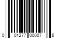 Barcode Image for UPC code 001277000076