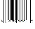 Barcode Image for UPC code 001279000067