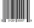 Barcode Image for UPC code 001281000079