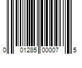 Barcode Image for UPC code 001285000075