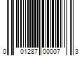 Barcode Image for UPC code 001287000073