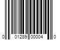 Barcode Image for UPC code 001289000040