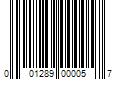 Barcode Image for UPC code 001289000057