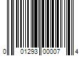 Barcode Image for UPC code 001293000074